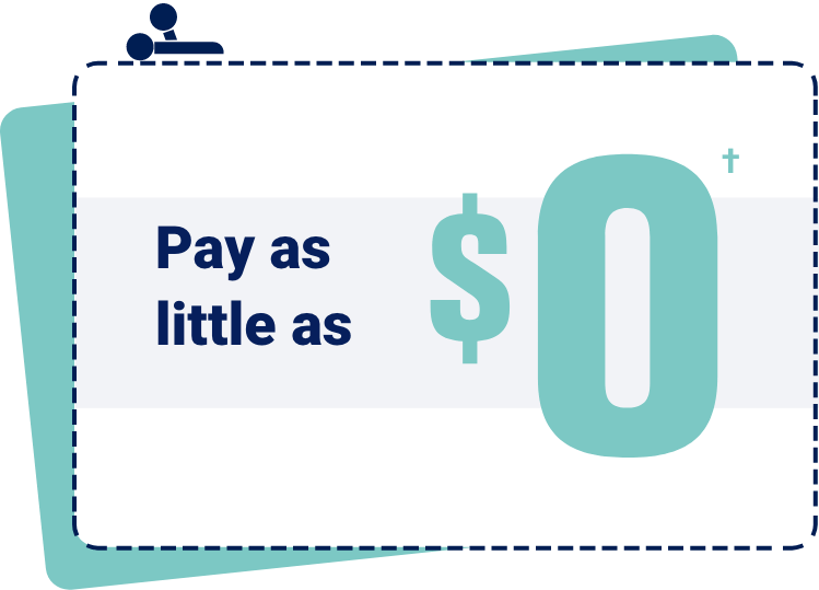 Copay card Pay as little as $0*